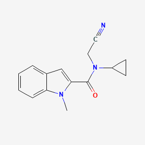 molecular formula C15H15N3O B2369127 N-(cyanomethyl)-N-cyclopropyl-1-methyl-1H-indole-2-carboxamide CAS No. 1252521-49-5