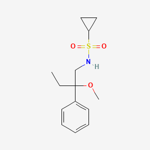 molecular formula C14H21NO3S B2369156 N-(2-methoxy-2-phenylbutyl)cyclopropanesulfonamide CAS No. 1797894-11-1