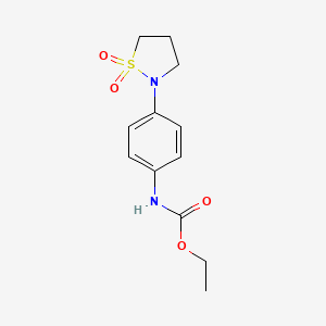 molecular formula C12H16N2O4S B2369157 乙基(4-(1,1-二氧化异噻唑烷-2-基)苯基)氨基甲酸酯 CAS No. 941974-69-2