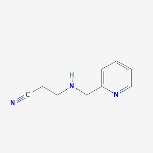 molecular formula C9H11N3 B2369166 3-[(Pyridin-2-ylmethyl)amino]propanenitrile CAS No. 112086-58-5