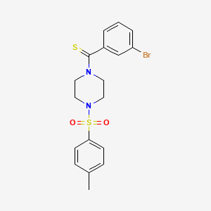 molecular formula C18H19BrN2O2S2 B2369167 (3-Bromophenyl)(4-tosylpiperazin-1-yl)methanethione CAS No. 887887-49-2