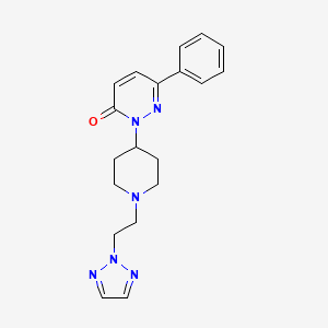 molecular formula C19H22N6O B2369170 6-Phenyl-2-[1-[2-(triazol-2-yl)ethyl]piperidin-4-yl]pyridazin-3-one CAS No. 2379994-26-8