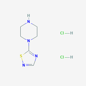 molecular formula C6H12Cl2N4S B2369173 1-(1,2,4-噻二唑-5-基)哌嗪二盐酸盐 CAS No. 69389-20-4