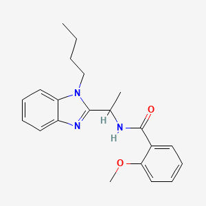 molecular formula C21H25N3O2 B2369178 N-[1-(1-丁基-1H-苯并咪唑-2-基)乙基]-2-甲氧基苯甲酰胺 CAS No. 850921-45-8