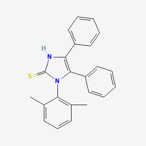 molecular formula C23H20N2S B2369193 1-(2,6-二甲基苯基)-4,5-二苯基-1H-咪唑-2-硫醇 CAS No. 731821-84-4