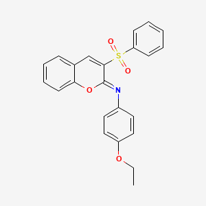 (Z)-4-ethoxy-N-(3-(phenylsulfonyl)-2H-chromen-2-ylidene)aniline