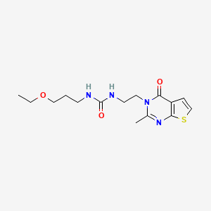 molecular formula C15H22N4O3S B2369198 1-(3-ethoxypropyl)-3-(2-(2-methyl-4-oxothieno[2,3-d]pyrimidin-3(4H)-yl)ethyl)urea CAS No. 1903164-51-1