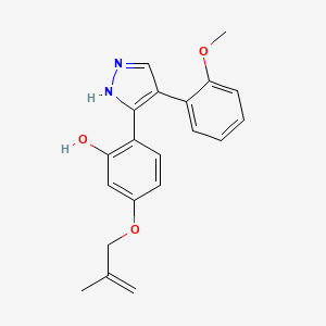 2-(4-(2-methoxyphenyl)-1H-pyrazol-3-yl)-5-((2-methylallyl)oxy)phenol