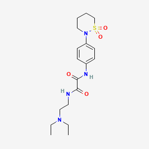 N1-(2-(diethylamino)ethyl)-N2-(4-(1,1-dioxido-1,2-thiazinan-2-yl)phenyl)oxalamide