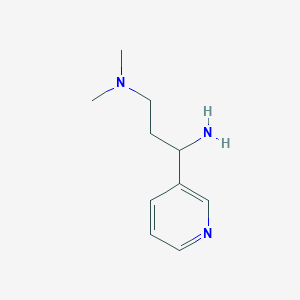molecular formula C10H17N3 B2369204 [3-Amino-3-(pyridin-3-yl)propyl]dimethylamine CAS No. 1501757-22-7