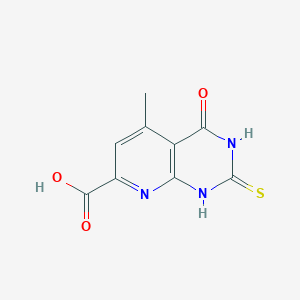 molecular formula C9H7N3O3S B2369205 5-Methyl-4-oxo-2-thioxo-1,2,3,4-tetrahydropyrido[2,3-d]pyrimidine-7-carboxylic acid CAS No. 1245570-19-7