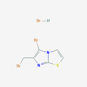 molecular formula C6H5Br3N2S B2369206 5-Bromo-6-(bromomethyl)imidazo[2,1-b][1,3]thiazole hydrobromide CAS No. 135063-74-0