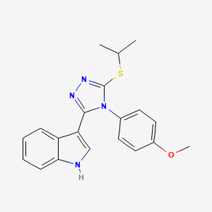 3-(5-(isopropylthio)-4-(4-methoxyphenyl)-4H-1,2,4-triazol-3-yl)-1H-indole