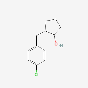 2-[(4-Chlorophenyl)methyl]cyclopentan-1-ol