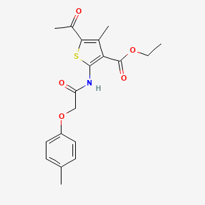 Ethyl 5-acetyl-4-methyl-2-[2-(4-methylphenoxy)acetamido]thiophene-3-carboxylate