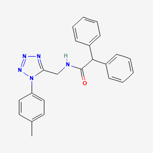 2,2-diphenyl-N-((1-(p-tolyl)-1H-tetrazol-5-yl)methyl)acetamide