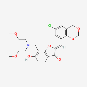 (Z)-7-((bis(2-methoxyethyl)amino)methyl)-2-((6-chloro-4H-benzo[d][1,3]dioxin-8-yl)methylene)-6-hydroxybenzofuran-3(2H)-one