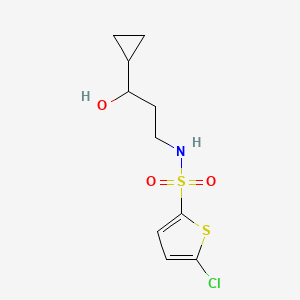 5-chloro-N-(3-cyclopropyl-3-hydroxypropyl)thiophene-2-sulfonamide
