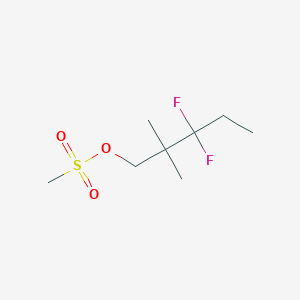 molecular formula C8H16F2O3S B2369230 3,3-Difluoro-2,2-dimethylpentyl methanesulfonate CAS No. 2031268-99-0