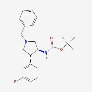 Tert-butyl N-[(3S,4R)-1-benzyl-4-(3-fluorophenyl)pyrrolidin-3-yl]carbamate