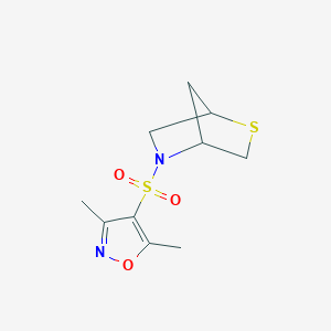 4-(2-Thia-5-azabicyclo[2.2.1]heptan-5-ylsulfonyl)-3,5-dimethylisoxazole