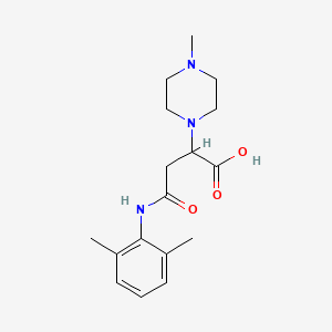 molecular formula C17H25N3O3 B2369248 4-((2,6-Dimethylphenyl)amino)-2-(4-methylpiperazin-1-yl)-4-oxobutanoic acid CAS No. 899964-37-5