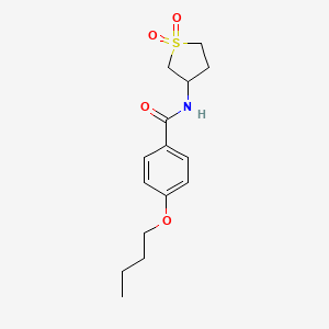 molecular formula C15H21NO4S B2369249 4-butoxy-N-(1,1-dioxidotetrahydrothiophen-3-yl)benzamide CAS No. 460044-78-4