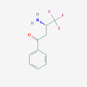 molecular formula C10H10F3NO B2369268 (3S)-3-Amino-4,4,4-trifluoro-1-phenylbutan-1-one CAS No. 1280655-40-4