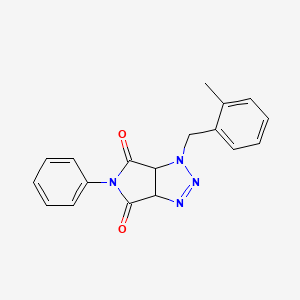 molecular formula C18H16N4O2 B2369271 1-(2-methylbenzyl)-5-phenyl-1,6a-dihydropyrrolo[3,4-d][1,2,3]triazole-4,6(3aH,5H)-dione CAS No. 1007931-77-2