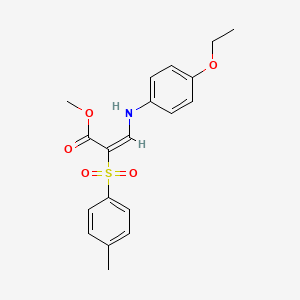 molecular formula C19H21NO5S B2369272 methyl (2E)-3-[(4-ethoxyphenyl)amino]-2-[(4-methylphenyl)sulfonyl]acrylate CAS No. 1327181-06-5