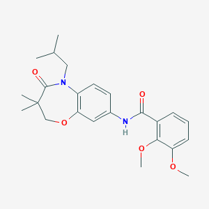 N-(5-isobutyl-3,3-dimethyl-4-oxo-2,3,4,5-tetrahydrobenzo[b][1,4]oxazepin-8-yl)-2,3-dimethoxybenzamide