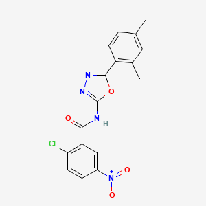 2-chloro-N-[5-(2,4-dimethylphenyl)-1,3,4-oxadiazol-2-yl]-5-nitrobenzamide