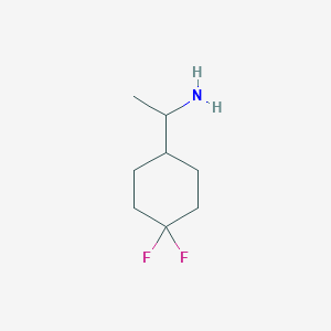 molecular formula C8H15F2N B2369289 1-(4,4-二氟环己基)乙基胺 CAS No. 1450660-63-5