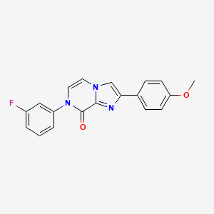 molecular formula C19H14FN3O2 B2369293 N-{3-[4-(4-methylphenyl)-1,3-oxazol-2-yl]phenyl}-2,1,3-benzothiadiazole-4-sulfonamide CAS No. 1359385-13-9