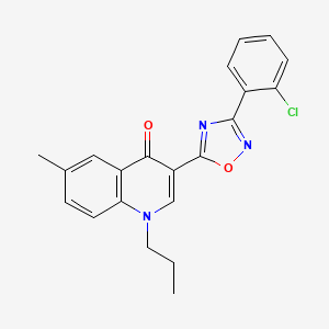 3-[3-(2-chlorophenyl)-1,2,4-oxadiazol-5-yl]-6-methyl-1-propylquinolin-4(1H)-one