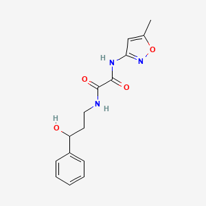 molecular formula C15H17N3O4 B2369302 N1-(3-hydroxy-3-phenylpropyl)-N2-(5-methylisoxazol-3-yl)oxalamide CAS No. 1396790-78-5