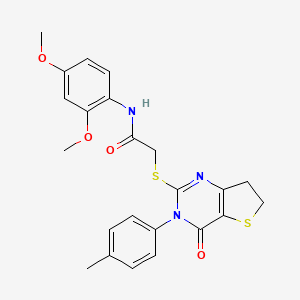 N-(2,4-dimethoxyphenyl)-2-((4-oxo-3-(p-tolyl)-3,4,6,7-tetrahydrothieno[3,2-d]pyrimidin-2-yl)thio)acetamide