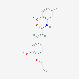 (E)-3-(3-methoxy-4-propoxyphenyl)-N-(2-methoxy-5-methylphenyl)acrylamide