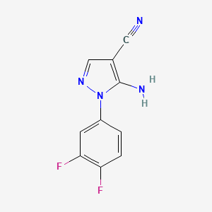 molecular formula C10H6F2N4 B2369310 5-Amino-1-(3,4-difluorophenyl)-1H-pyrazole-4-carbonitrile CAS No. 1416344-53-0