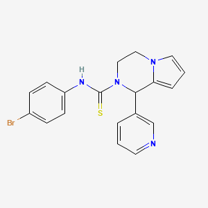 molecular formula C19H17BrN4S B2369312 N-(4-BROMOPHENYL)-1-(PYRIDIN-3-YL)-1H,2H,3H,4H-PYRROLO[1,2-A]PYRAZINE-2-CARBOTHIOAMIDE CAS No. 393832-95-6