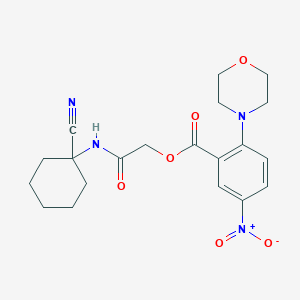 molecular formula C20H24N4O6 B2369314 [(1-Cyanocyclohexyl)carbamoyl]methyl 2-(morpholin-4-yl)-5-nitrobenzoate CAS No. 878081-47-1