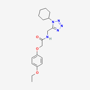 molecular formula C18H25N5O3 B2369319 N-((1-环己基-1H-四唑-5-基)甲基)-2-(4-乙氧基苯氧基)乙酰胺 CAS No. 921104-39-4