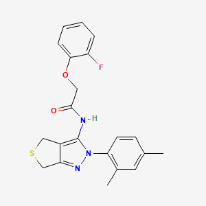 N-[2-(2,4-dimethylphenyl)-4,6-dihydrothieno[3,4-c]pyrazol-3-yl]-2-(2-fluorophenoxy)acetamide