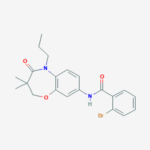 2-bromo-N-(3,3-dimethyl-4-oxo-5-propyl-2,3,4,5-tetrahydrobenzo[b][1,4]oxazepin-8-yl)benzamide
