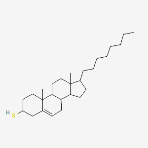 molecular formula C27H46S B2369328 10,13-dimethyl-17-octyl-2,3,4,7,8,9,11,12,14,15,16,17-dodecahydro-1H-cyclopenta[a]phenanthrene-3-thiol CAS No. 1032684-16-4