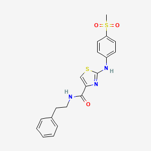 2-((4-(methylsulfonyl)phenyl)amino)-N-phenethylthiazole-4-carboxamide