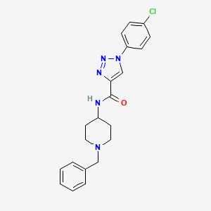 molecular formula C21H22ClN5O B2369334 N-(1-benzylpiperidin-4-yl)-1-(4-chlorophenyl)-1H-1,2,3-triazole-4-carboxamide CAS No. 1207057-14-4