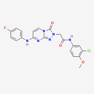 N~1~-(3-chloro-4-methoxyphenyl)-2-[7-(4-fluoroanilino)-3-oxo[1,2,4]triazolo[4,3-a]pyrimidin-2(3H)-yl]acetamide