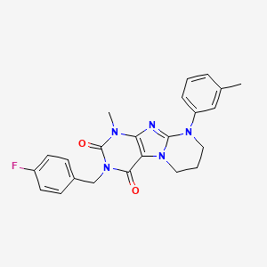 3-[(4-fluorophenyl)methyl]-1-methyl-9-(3-methylphenyl)-7,8-dihydro-6H-purino[7,8-a]pyrimidine-2,4-dione