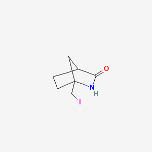 molecular formula C7H10INO B2369339 1-(碘甲基)-2-氮杂双环[2.2.1]庚烷-3-酮 CAS No. 2137822-75-2